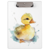 Baby Duck Watercolor Clipboard Klemmbrett (Vorderseite)