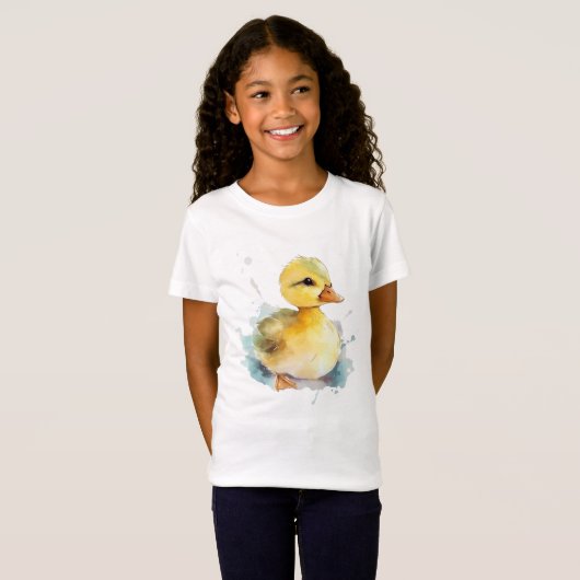 Baby Duck Watercolor Fine Jersey T - Shirt (Vorne ganz)