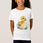 Baby Duck Watercolor Fine Jersey T - Shirt (Vorderseite)