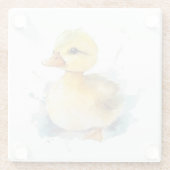 Baby Duck Watercolor Glass Untersetzer (Rückseite)
