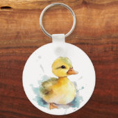 Baby Duck Watercolor Keychain Schlüsselanhänger (Rückseite)