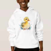 Baby Duck Watercolor Kinderpullover Hoodie (Vorderseite)