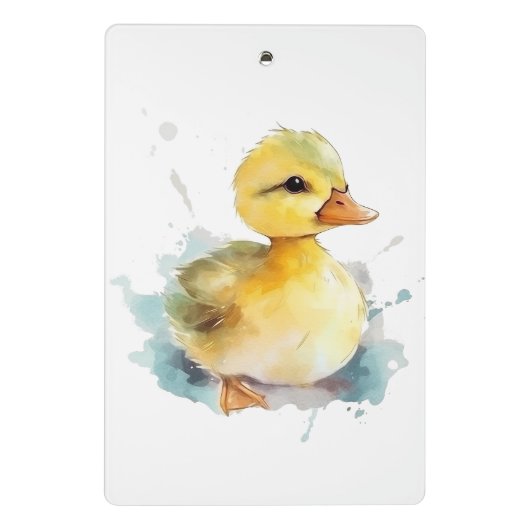 Baby Duck Watercolor Mini Clipboard Mini Klemmbrett (Rückseite)