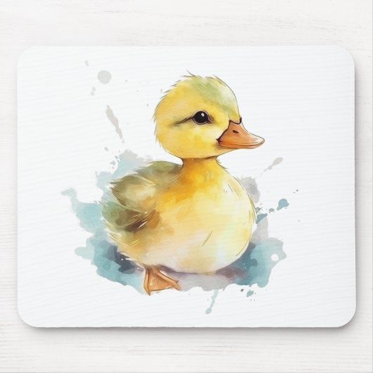 Baby Duck Watercolor Mousepad (Vorne)