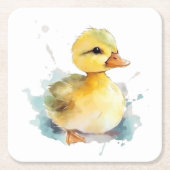 Baby Duck Watercolor Paper Untersetzer (Vorderseite)