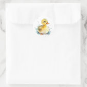 Baby Duck Watercolor Round Aufkleber (Tasche)
