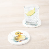 Baby Duck Watercolor Sandstone Untersetzer (Seite)