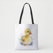 Baby Duck Watercolor Shoulder Tasche (Vorderseite)