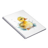 Baby Duck Watercolor Spiral Foto Notebook Notizblock (Rechte Seite)