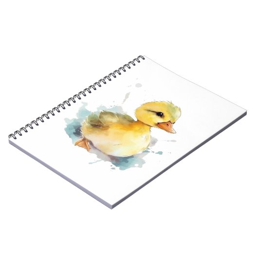 Baby Duck Watercolor Spiral Foto Notebook Notizblock (Linke Seite)