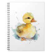 Baby Duck Watercolor Spiral Foto Notebook Notizblock (Vorderseite)