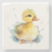 Baby Duck Watercolor Stone Untersetzer (Vorderseite)