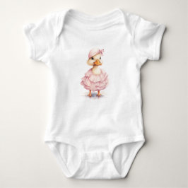 Baby Duckling in rosa Kleid Baby Strampler