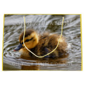 Baby Duckling Paddles im lokalen Teich Große Geschenktüte (Vorderseite)
