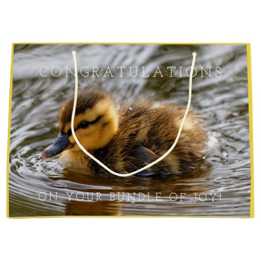 Baby Duckling Paddles im lokalen Teich Große Geschenktüte (Vorderseite)