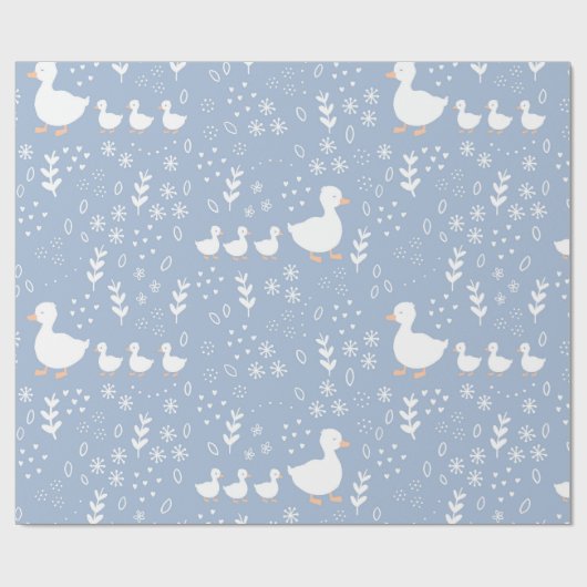 Baby Duckling Wrapping Paper in blau Geschenkpapier (Flach)