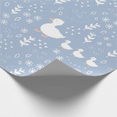 Baby Duckling Wrapping Paper in blau Geschenkpapier (Ecke)