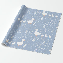 Baby Duckling Wrapping Paper in blau Geschenkpapier