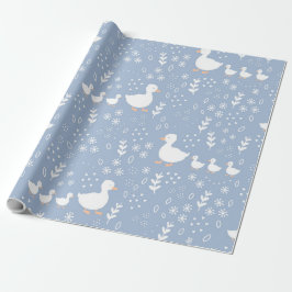 Baby Duckling Wrapping Paper in blau Geschenkpapier