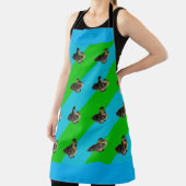 Baby Ducks auf Grass Green und Sky Blue Pattern Schürze (InSitu)
