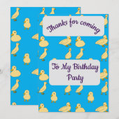 Baby Ducks Dankeschön Karte (Vorne/Hinten)