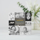 Baby Ducks Foto Collage Boy Geburtserklärung Ankündigung (Stehend Vorderseite)