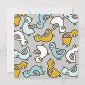 Baby Ducks Foto Collage Boy Geburtserklärung Ankündigung (Rückseite)