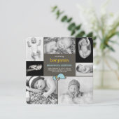 Baby Ducks Foto Collage Boy Geburtserklärung Ankündigung (Stehend Vorderseite)