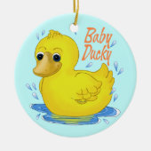 Baby Ducky Keramik Ornament (Vorne)