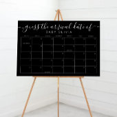 Baby Due Date Calendar Sign Guess the BirthdayGame Poster