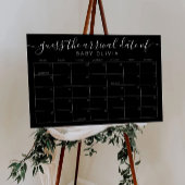 Baby Due Date Calendar Sign Guess the BirthdayGame Poster