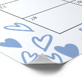 Baby Due Date Calender Baby Duschgel Spiel Blue Ca Poster (Ecke)