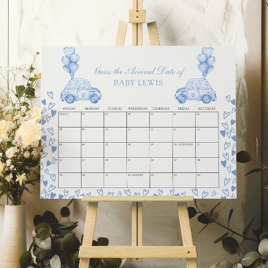 Baby Due Date Calender Baby Duschgel Spiel Blue Ca Poster