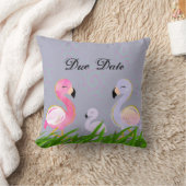 Baby Due Date Personalisiert Flamingo Kissen (Decke)