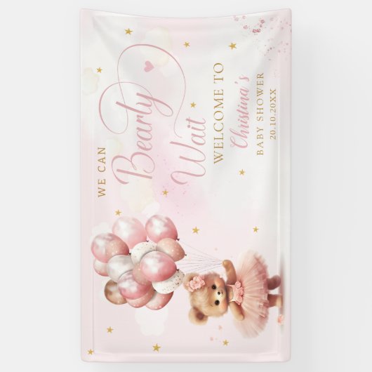 Baby-Duschbad für Teddy-Bär Banner (Vertikal)