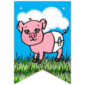 Baby-Duschbanner für Landtiere Wimpelkette (Dritte Fahne)