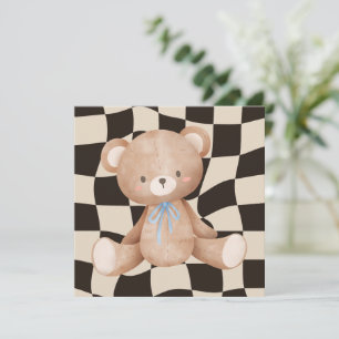 Baby Duschbär auf der Tafel Einladung