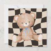 Baby Duschbär auf der Tafel Einladung (Vorderseite)