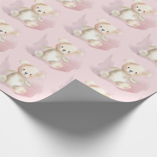 Baby Duschbär Geschenkpapier (Ecke)