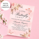 Baby Duschbrötler Girl pink pampas grass Einladung