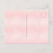 Baby Duschbrust Rosa Pampasgras Mädchen Einladungspostkarte (Rückseite)