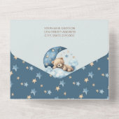 Baby-Dusche All In One Einladung (Rückseite)