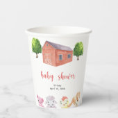 Baby-Dusche auf dem Bauernhof - Babydusche Pappbecher (Vorderseite)