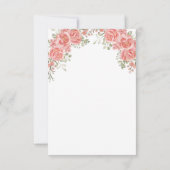 Baby-Dusche aus Gold und Rosa Blütenbraun Dankeskarte (Rückseite)