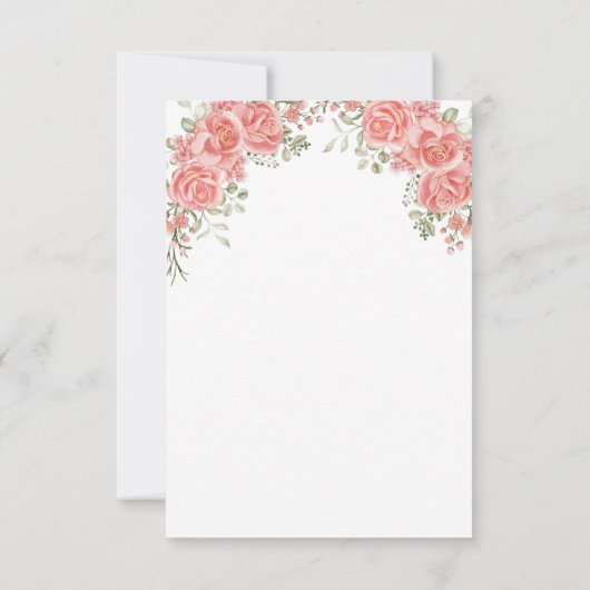 Baby-Dusche aus Gold und Rosa Blütenbraun Dankeskarte (Rückseite)