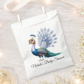 Baby-Dusche aus weißem und goldfarbenem Pfau Geschenktütchen (Ausgeschnitten)