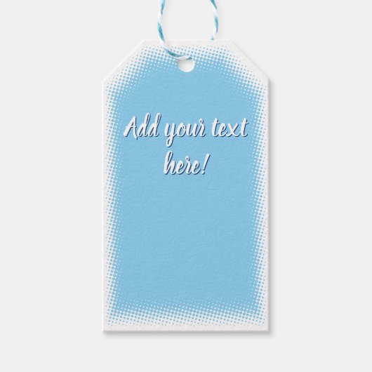 Baby Dusche Baby Blue Custom Geschenkanhänger (Vorderseite)