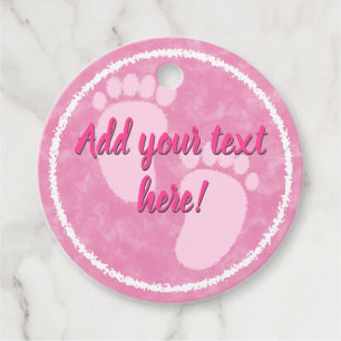 Baby Dusche Baby Pink Wasserfarbe Custom Geschenkanhänger