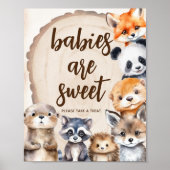 Baby-Dusche Babys sind Sweet Sign Poster (Vorne)