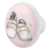 Baby Dusche Babyschuhe Keramikknauf (Rechts)